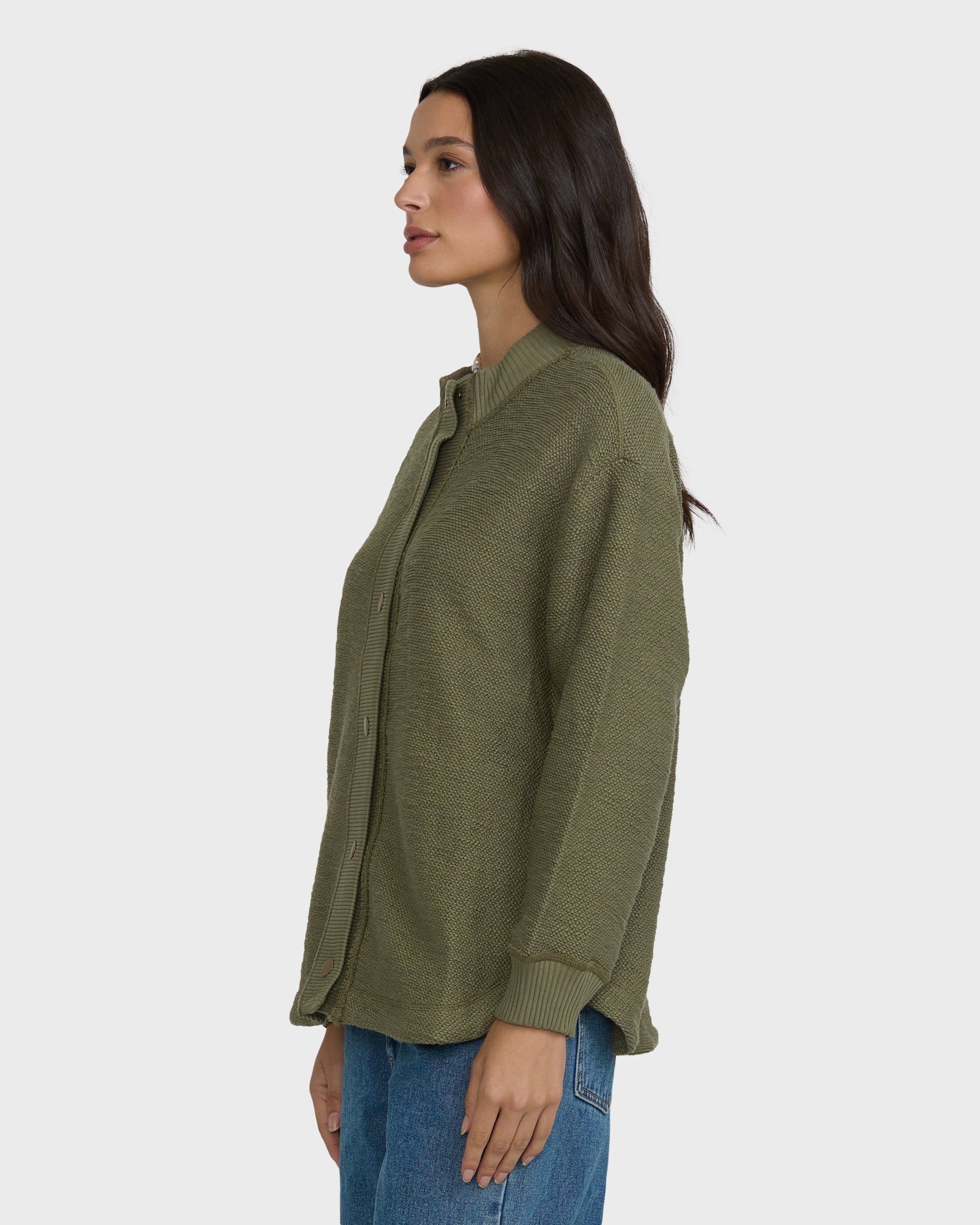 Fire Side Fleece Shacket - Canteen