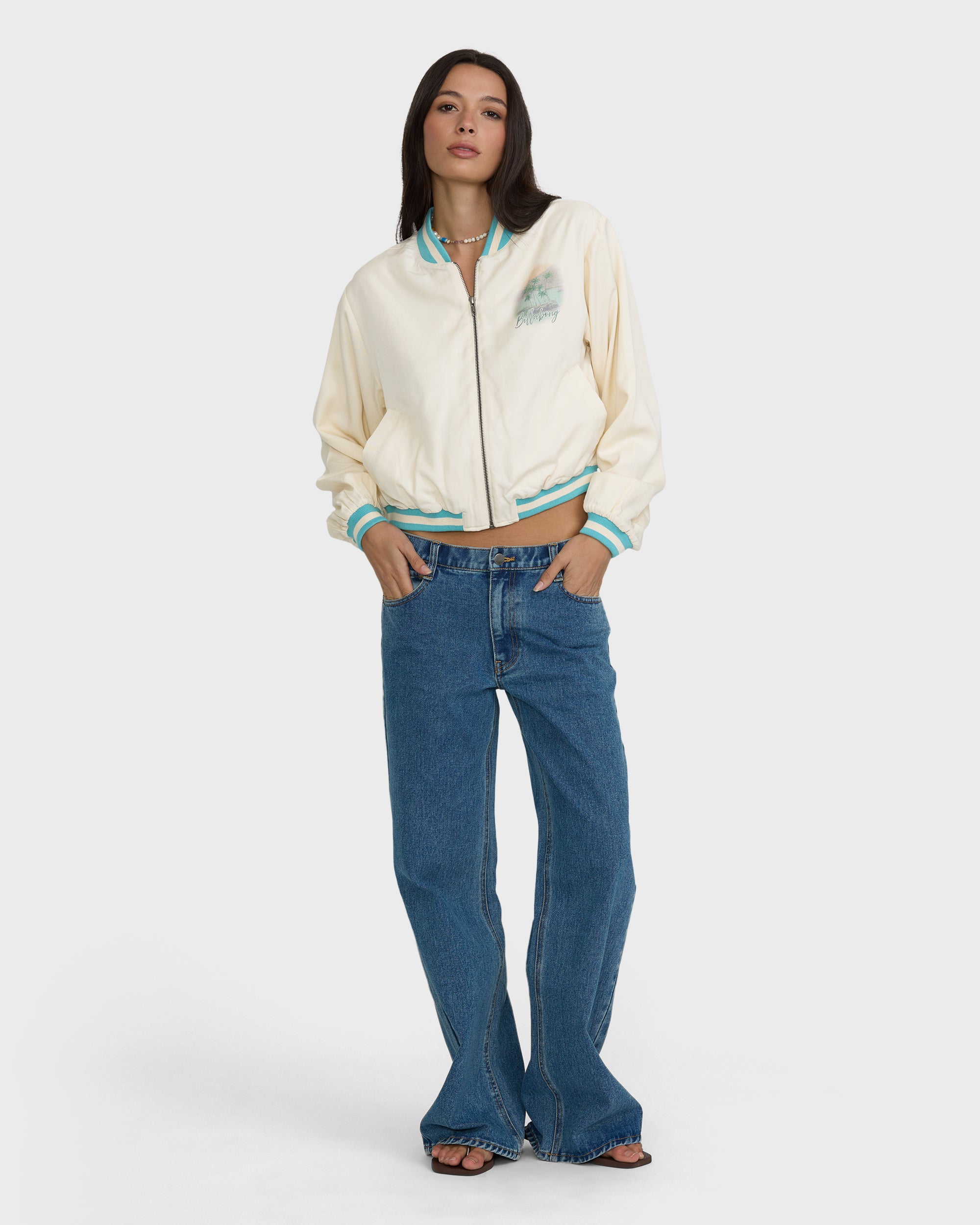 Sea Friends Bomber Jacket - White Cap