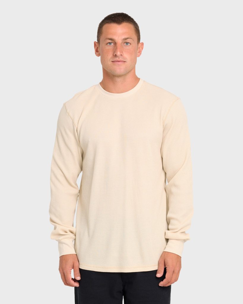 Essential Thermal Long Sleeve Knit T-Shirt - Oatmeal