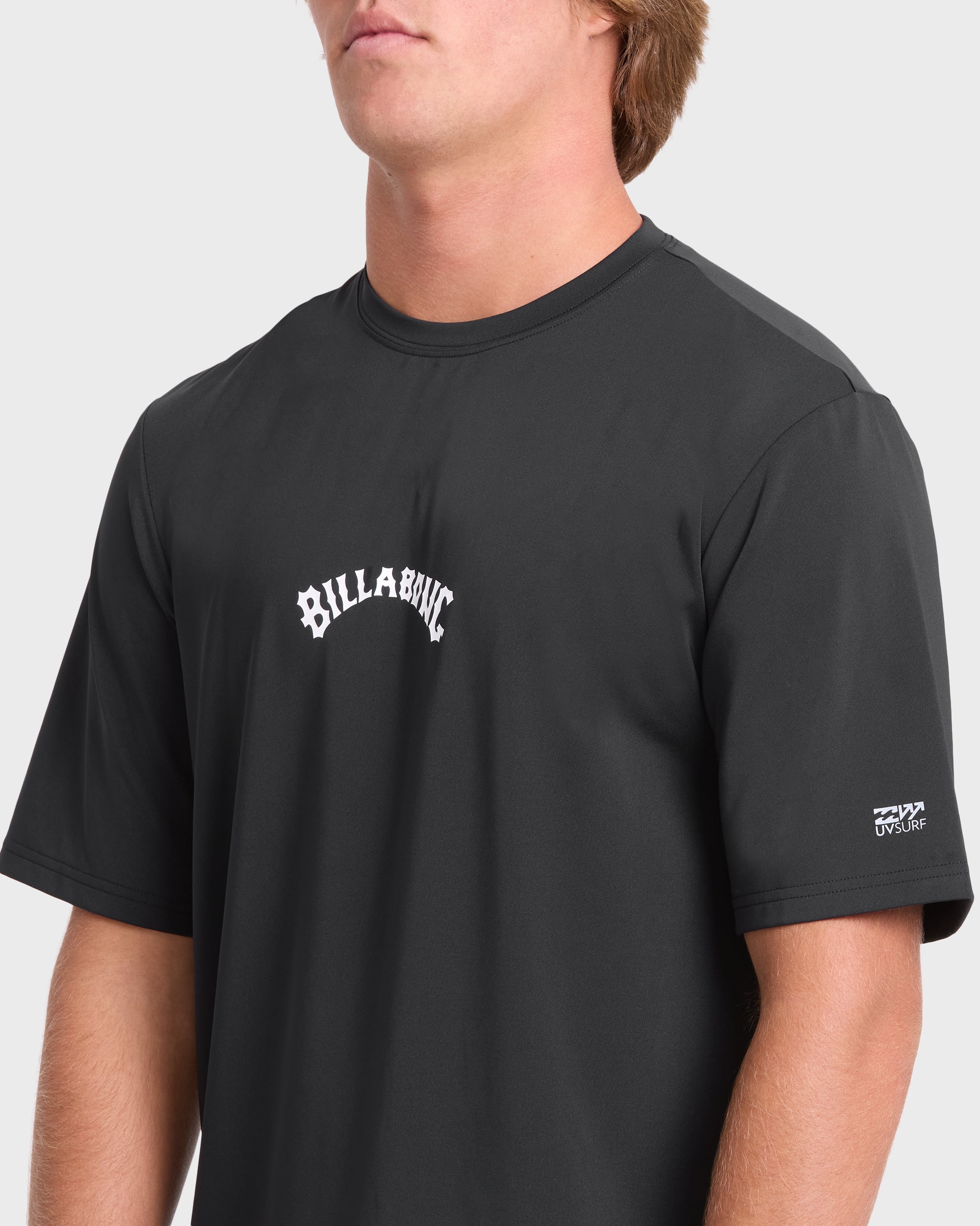 All Day Wave Loose Fit UPF 50 Short Sleeve Surf Tee - Black