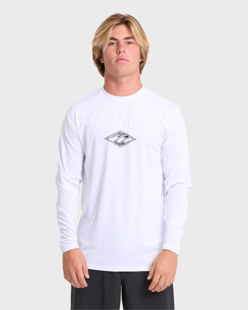 All Day Wave UPF 50 Long Sleeve Surf Tee - White