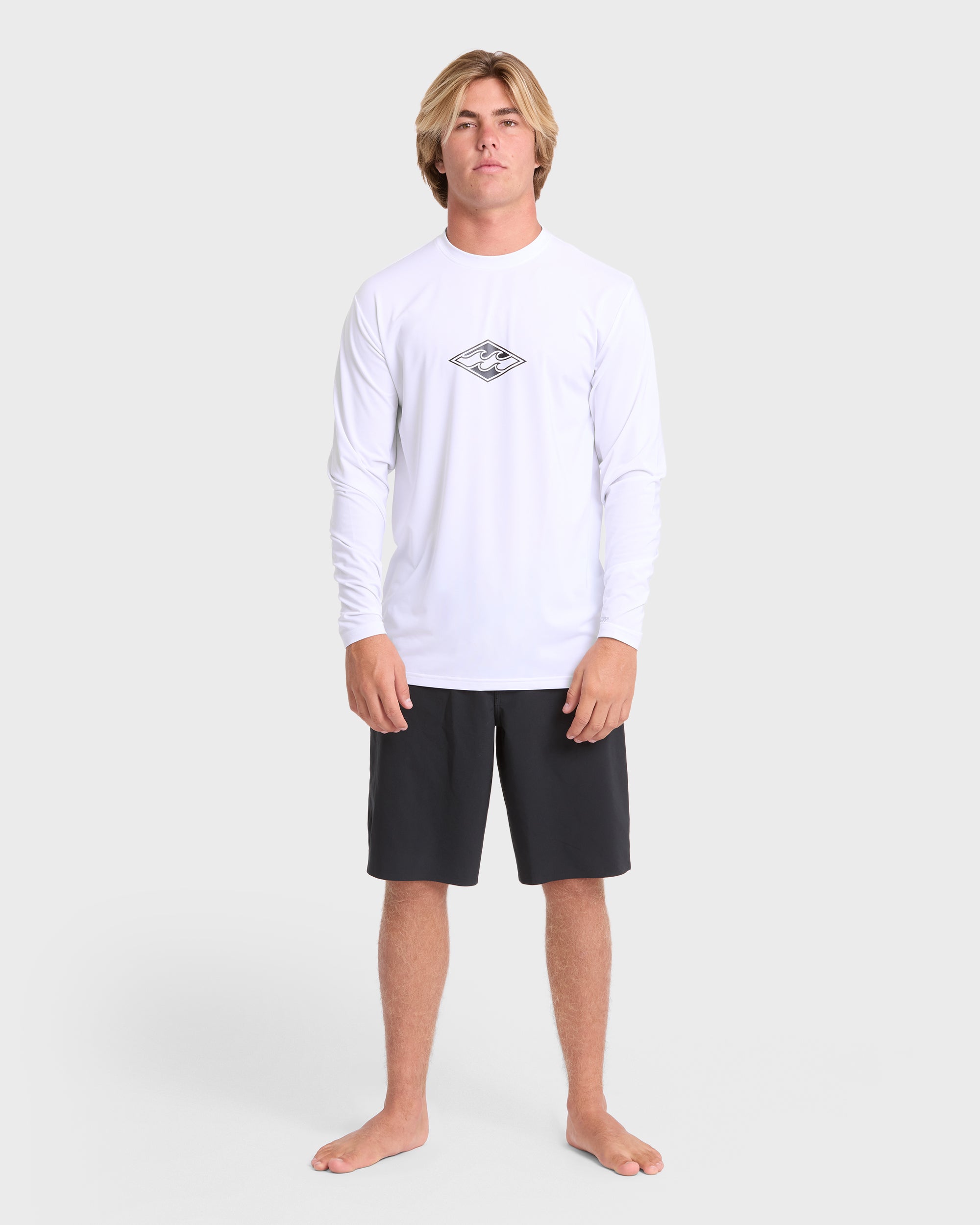 All Day Wave UPF 50 Long Sleeve Surf Tee - White