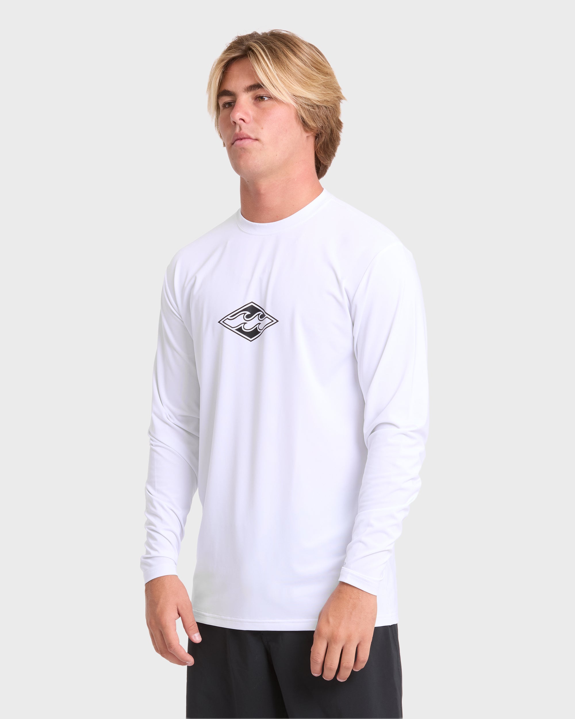 All Day Wave UPF 50 Long Sleeve Surf Tee - White