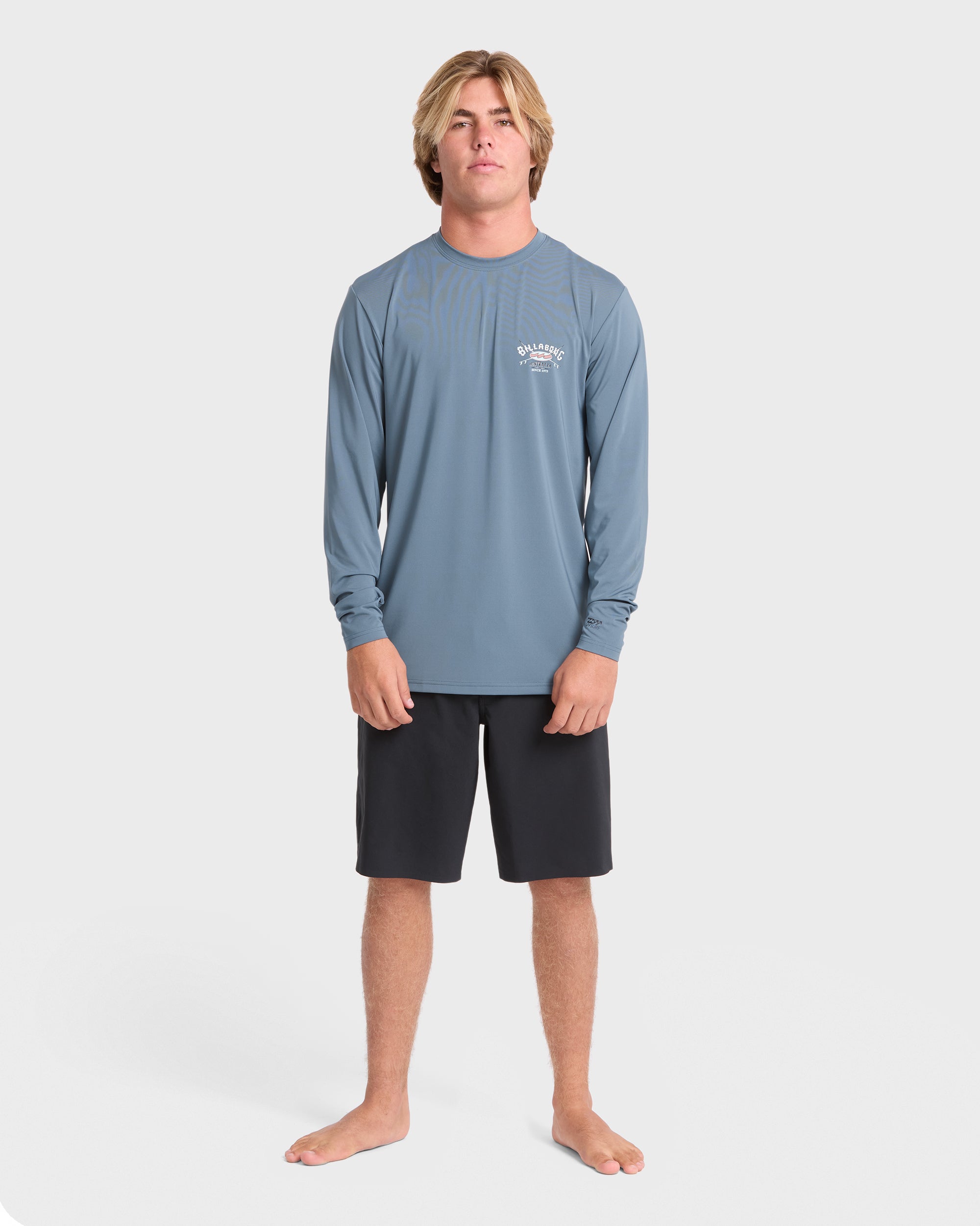 Crossboards UPF 50 Long Sleeve Surf Tee - China Blue