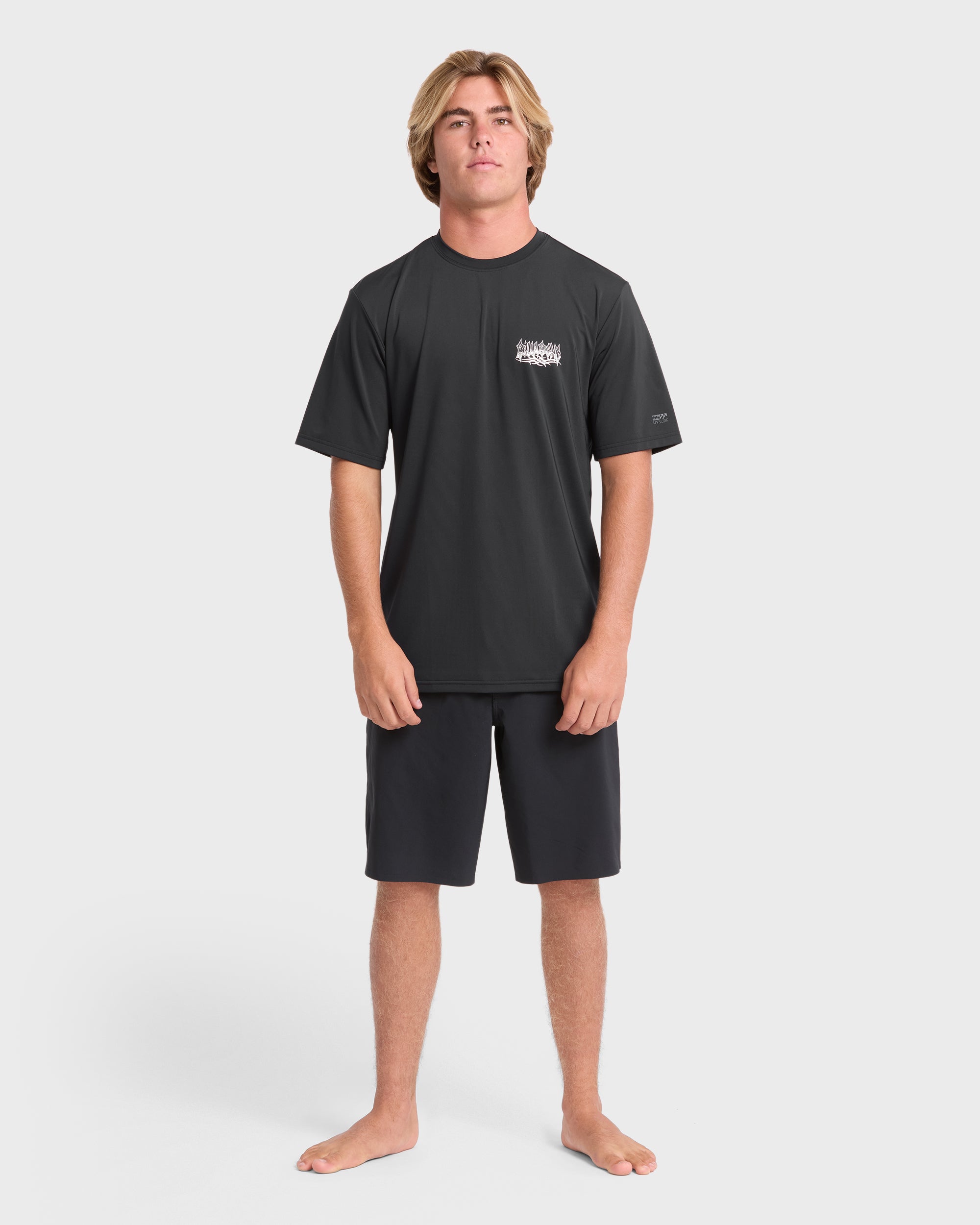 Rift UPF 50 Short Sleeve Surf Tee - Black
