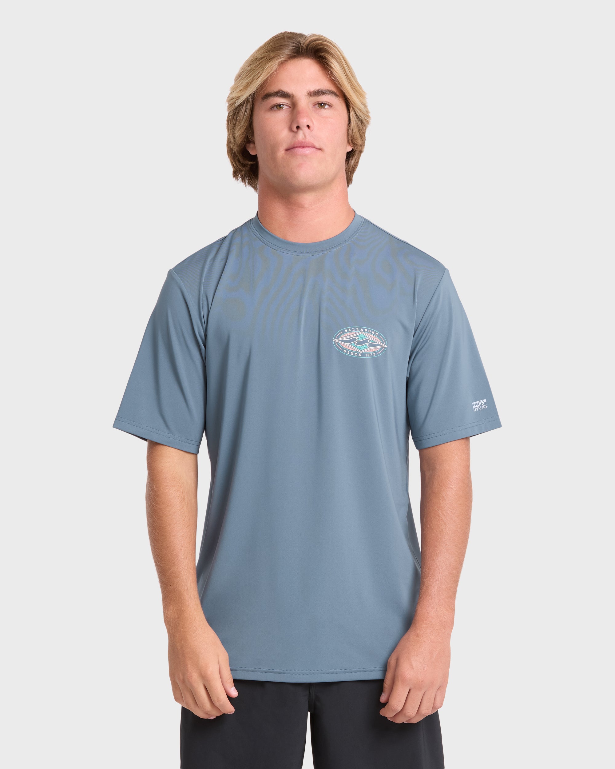 Rift UPF 50 Short Sleeve Surf Tee - China Blue