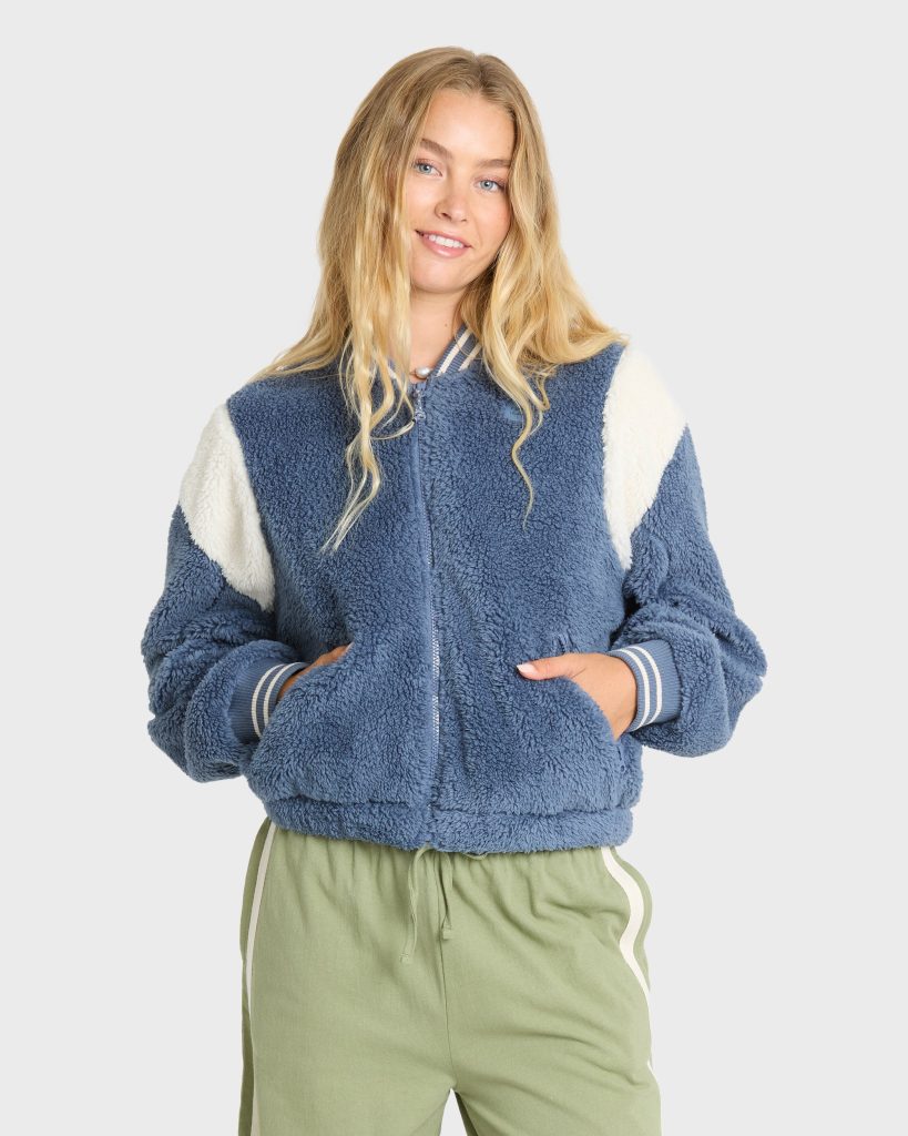 Adventure Division Batter Full Zip Fleece Jacket - Blue Smoke