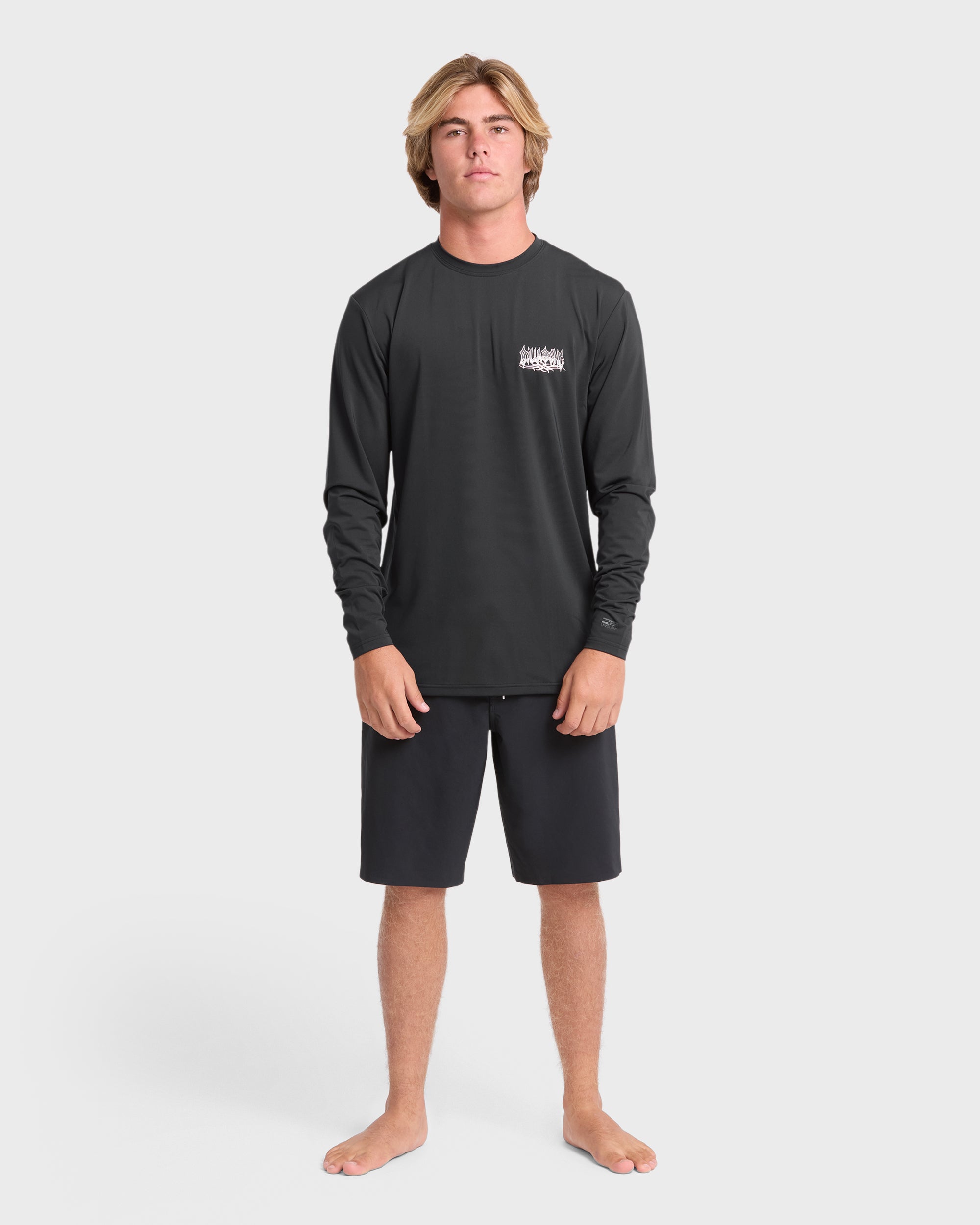 Primo Pack Loose Fit UPF 50 Long Sleeve Surf Tee - Black