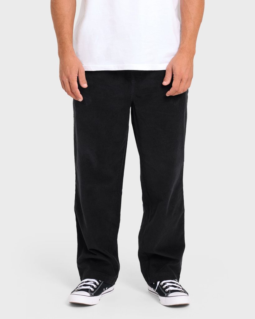 Larry Layback Cord Pants - Black
