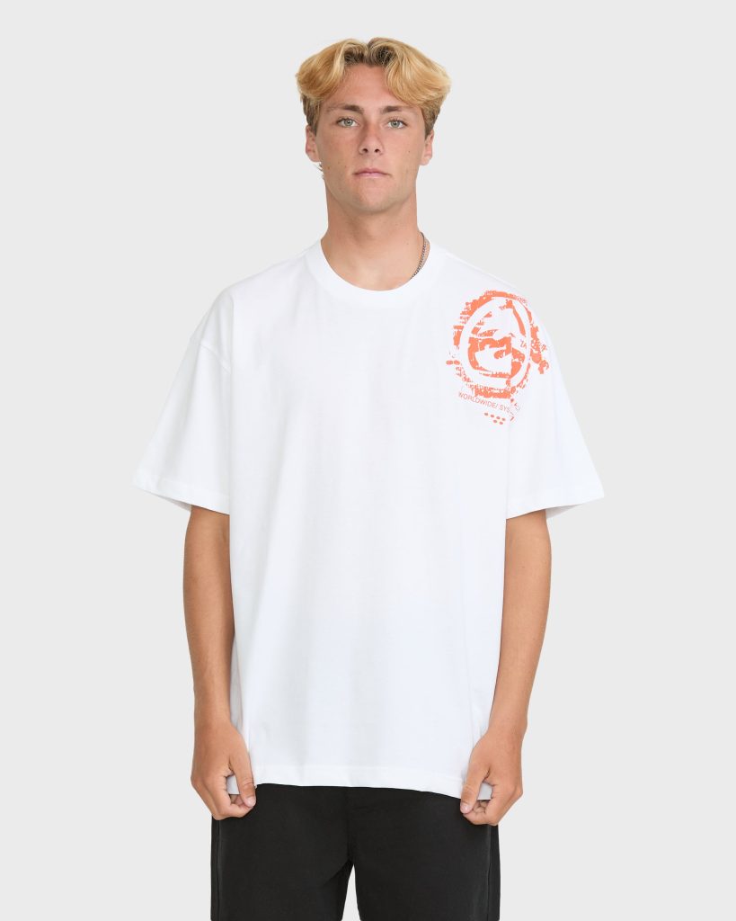 Spec Blast Short Sleeve Cotton T-Shirt - White
