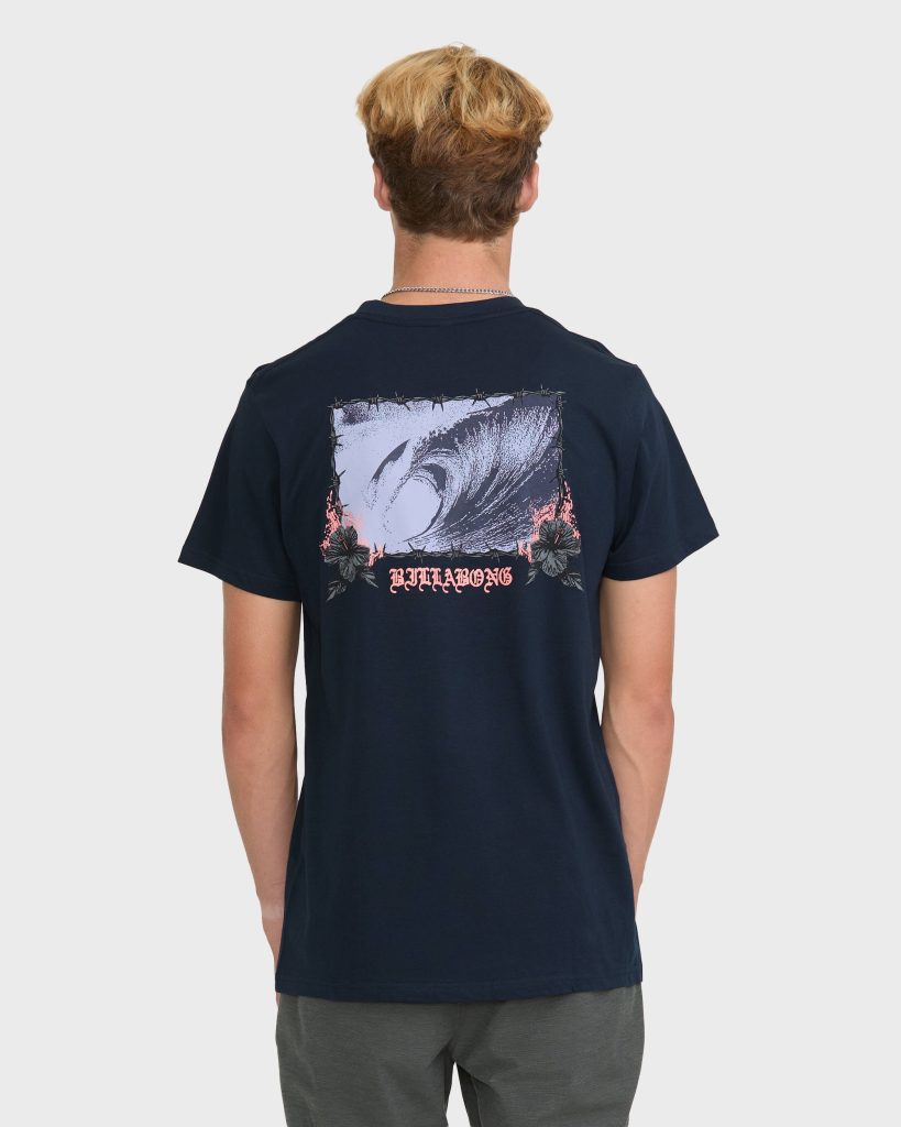 Oahu Hawaii Basic Short Sleeve Knit T-Shirt - Navy