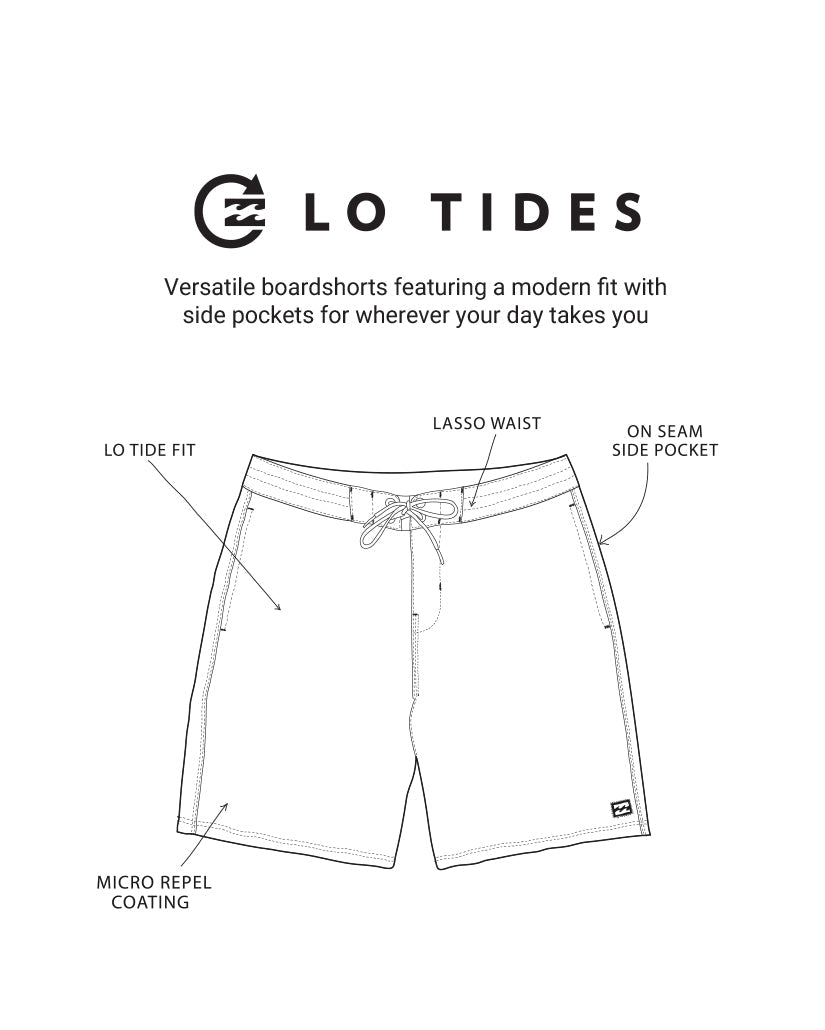 Good Times Lo Tide 18" Boardshorts - Dark Slate